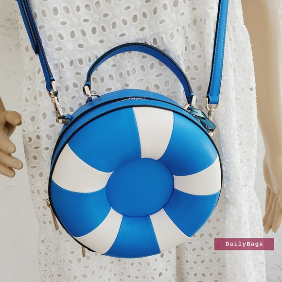 kate spade Bags Beautiful Nwt Other Splash Pool Float Crossbody Blue Multi Bag White Satchel
